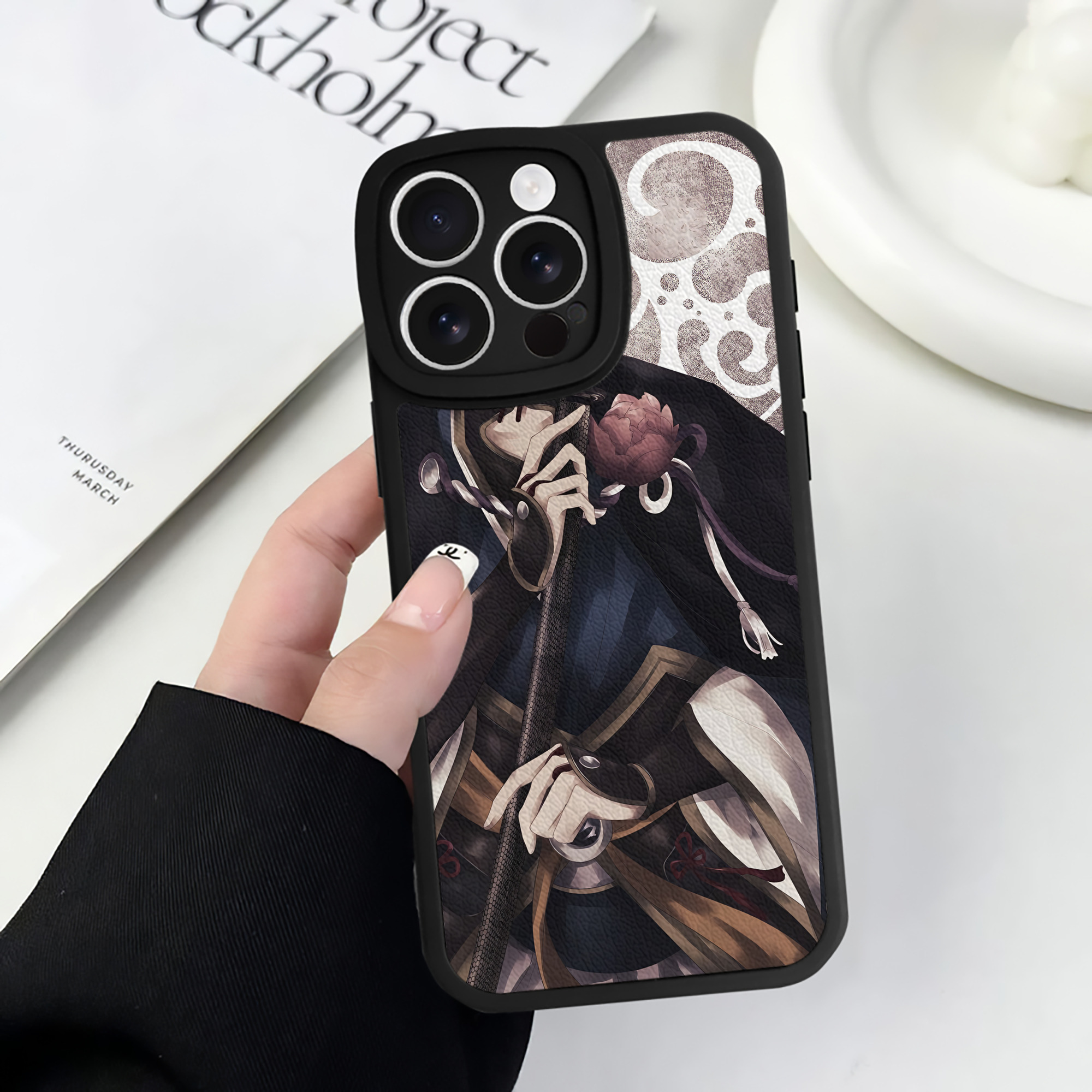 （画像用） 刀剣乱舞 Touken Ranbu 【iPhone 16シリーズ対応】シリコンスマホケース（レザー調） 材質：シリコン